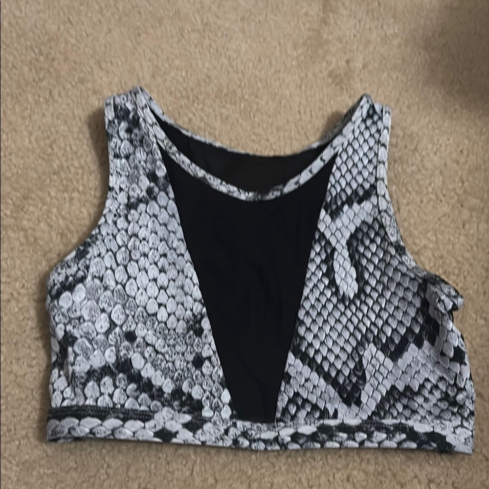 Varley Snakeskin Print sports bra